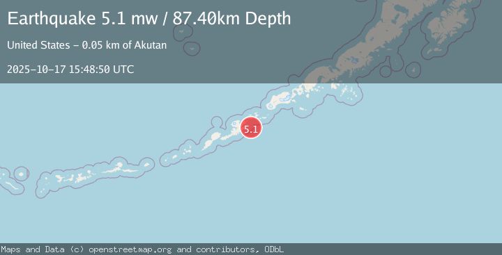 Map of FOX ISLANDS, ALEUTIAN ISLANDS