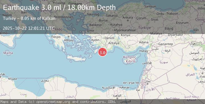 Map of DODECANESE IS.-TURKEY BORDER REG