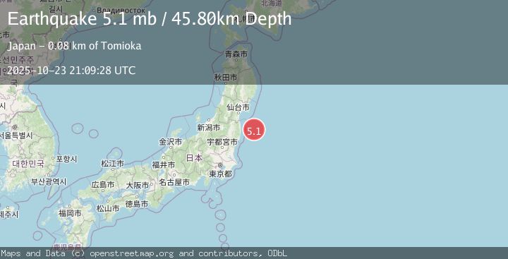 Map of NEAR EAST COAST OF HONSHU, JAPAN