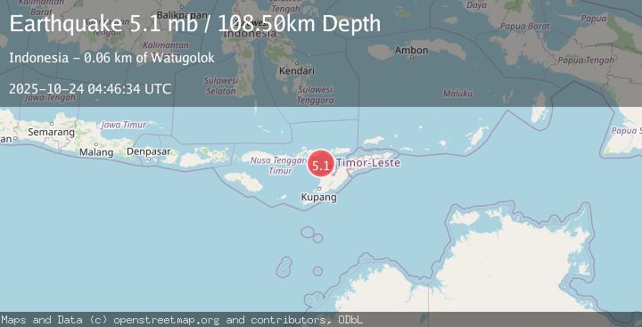 Map of FLORES REGION, INDONESIA