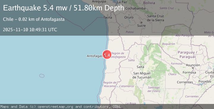 Map of ANTOFAGASTA, CHILE