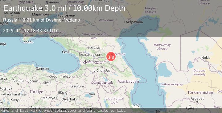 Map of CAUCASUS REGION, RUSSIA