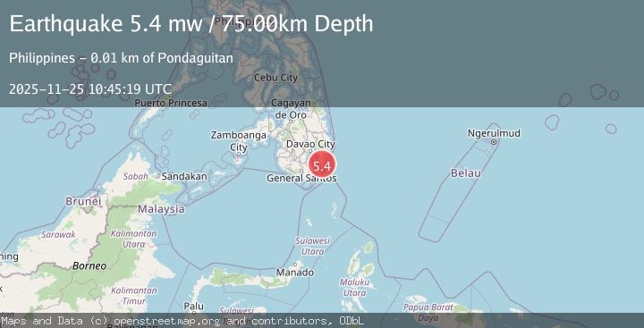 Map of MINDANAO, PHILIPPINES