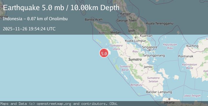 Map of NIAS REGION, INDONESIA