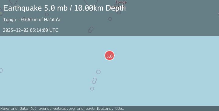 Map of KERMADEC ISLANDS REGION