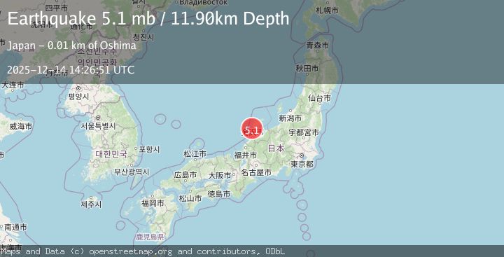 Map of NEAR WEST COAST OF HONSHU, JAPAN