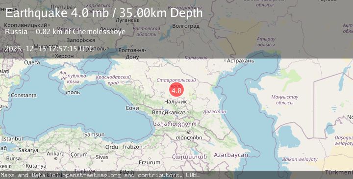Map of CAUCASUS REGION, RUSSIA