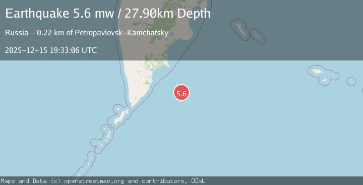 Map of OFF EAST COAST OF KAMCHATKA