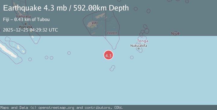 Map of SOUTH OF FIJI ISLANDS