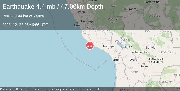 Map of NEAR COAST OF SOUTHERN PERU