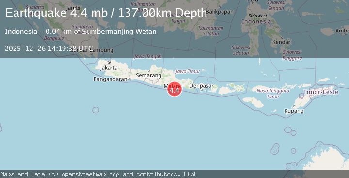 Map of JAVA, INDONESIA