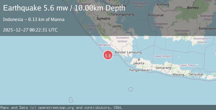 Map of SOUTHERN SUMATRA, INDONESIA