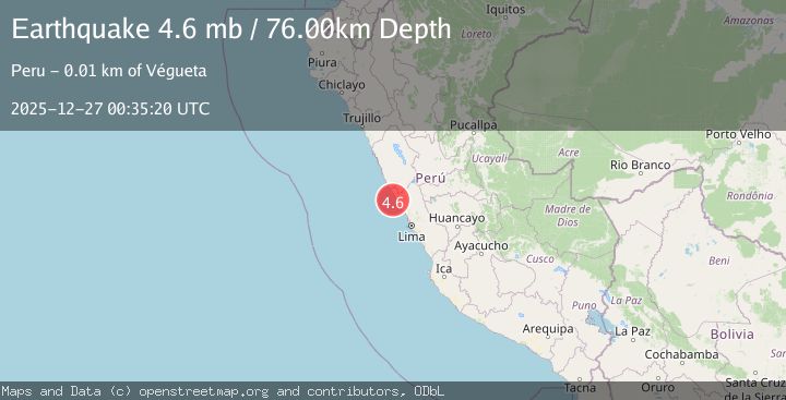 Map of NEAR COAST OF CENTRAL PERU