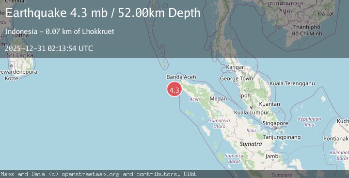 Map of OFF W COAST OF NORTHERN SUMATRA