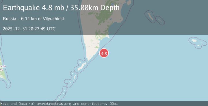Map of OFF EAST COAST OF KAMCHATKA