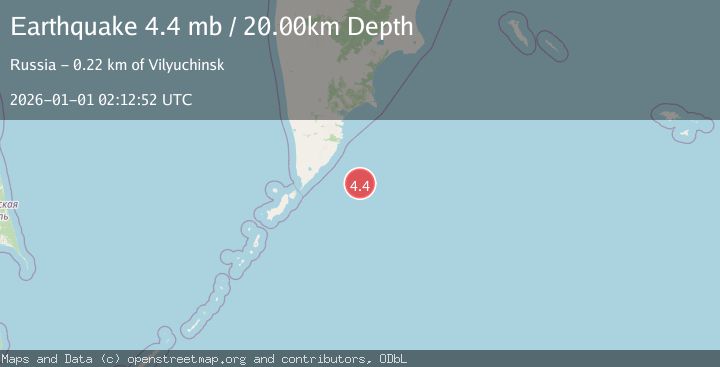 Map of OFF EAST COAST OF KAMCHATKA