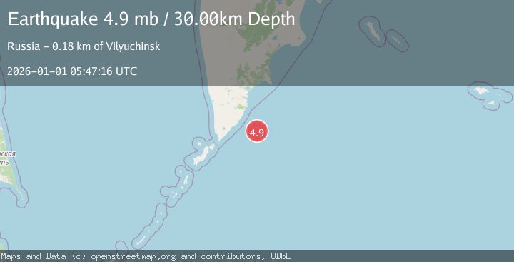 Map of OFF EAST COAST OF KAMCHATKA