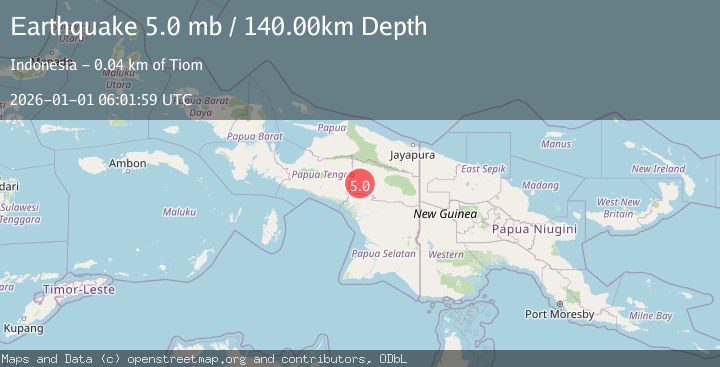 Map of PAPUA, INDONESIA