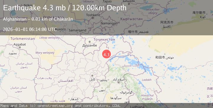 Map of HINDU KUSH REGION, AFGHANISTAN