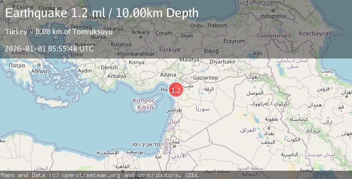 Map of TURKEY-SYRIA BORDER REGION