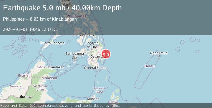 Map of MINDANAO, PHILIPPINES