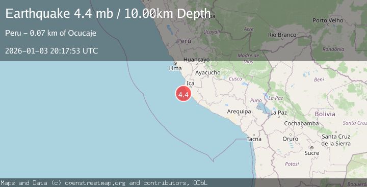 Map of NEAR COAST OF CENTRAL PERU