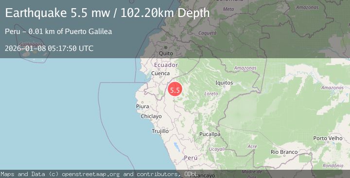 Map of PERU-ECUADOR BORDER REGION