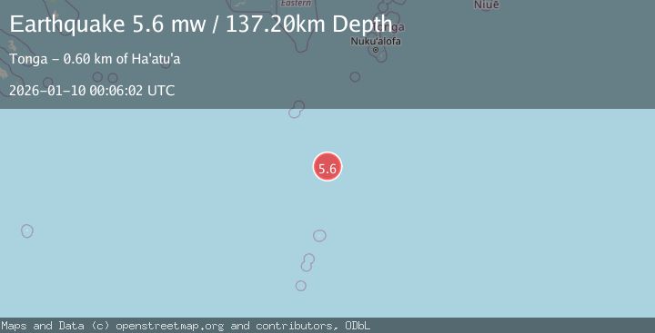 Map of SOUTH OF FIJI ISLANDS