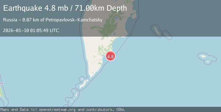Map of OFF EAST COAST OF KAMCHATKA