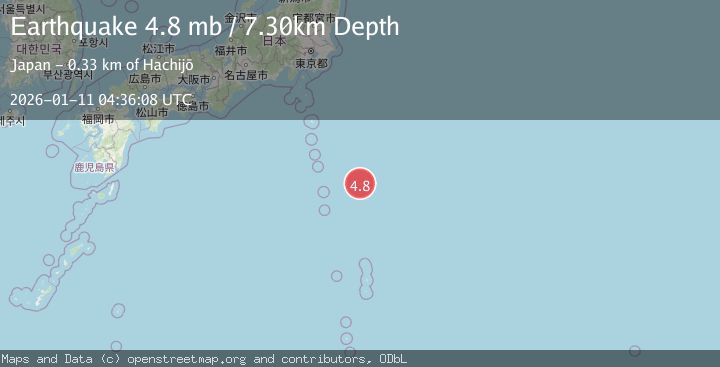 Map of IZU ISLANDS, JAPAN REGION