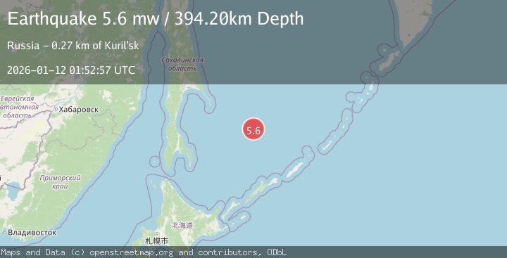 Map of NORTHWEST OF KURIL ISLANDS