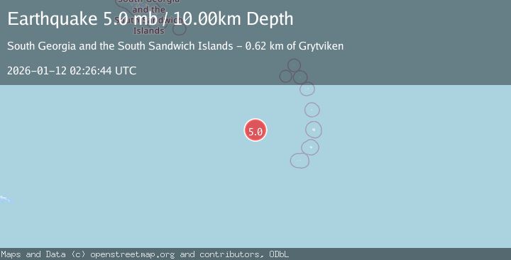 Map of SOUTH SANDWICH ISLANDS REGION