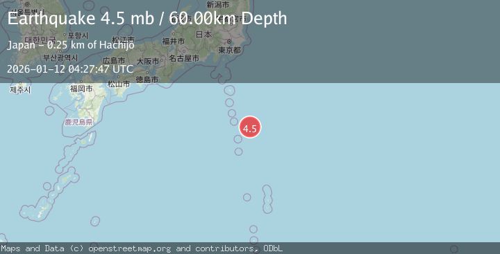 Map of IZU ISLANDS, JAPAN REGION