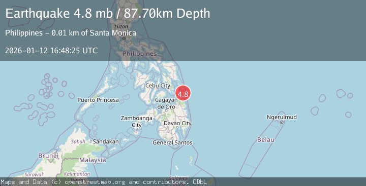 Map of MINDANAO, PHILIPPINES