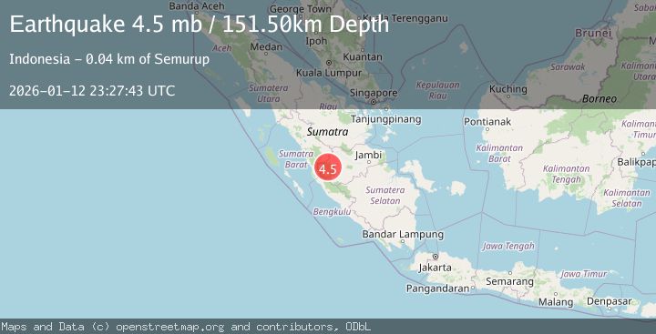 Map of SOUTHERN SUMATRA, INDONESIA