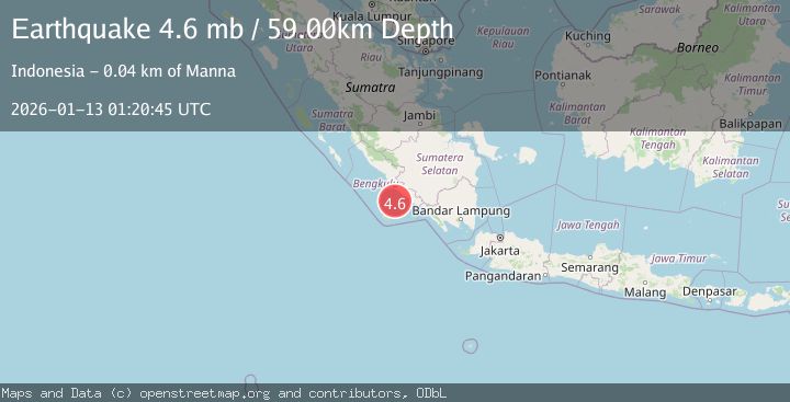 Map of SOUTHERN SUMATRA, INDONESIA