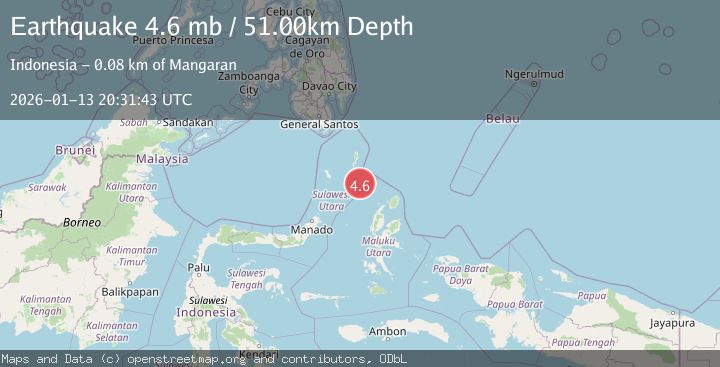 Map of KEPULAUAN TALAUD, INDONESIA