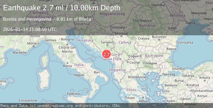 Map of BOSNIA AND HERZEGOVINA