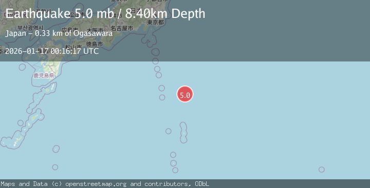 Map of IZU ISLANDS, JAPAN REGION