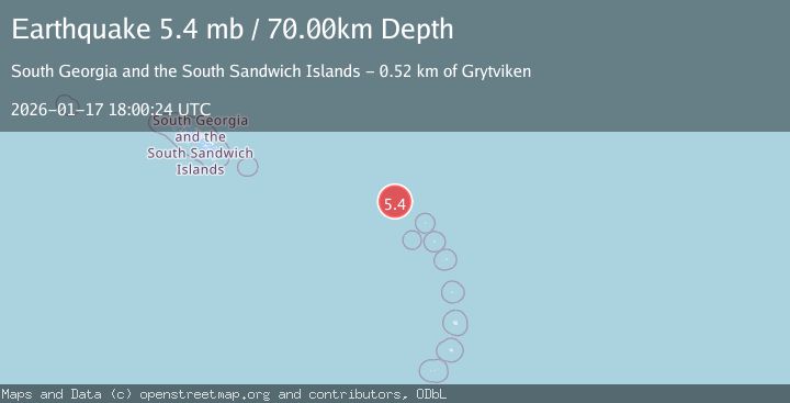 Map of SOUTH SANDWICH ISLANDS REGION