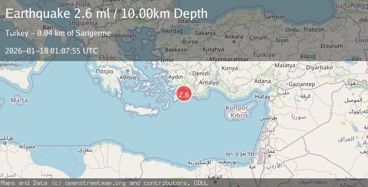 Map of DODECANESE IS.-TURKEY BORDER REG