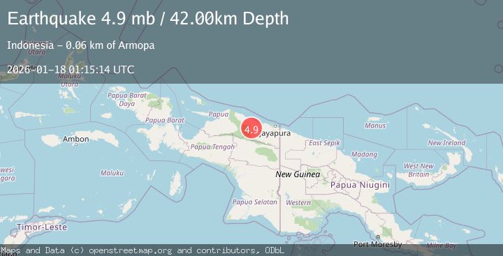 Map of NEAR N COAST OF PAPUA, INDONESIA