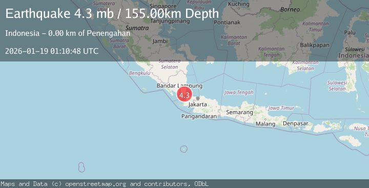 Map of SUNDA STRAIT, INDONESIA