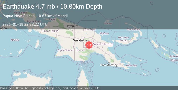 Map of NEW GUINEA, PAPUA NEW GUINEA