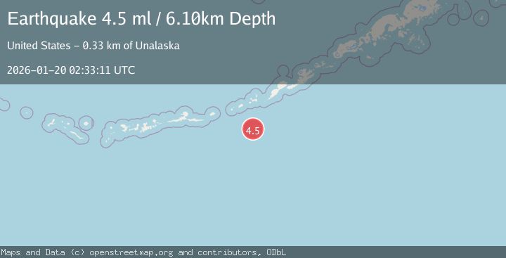 Map of FOX ISLANDS, ALEUTIAN ISLANDS