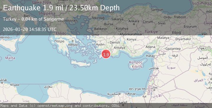 Map of DODECANESE IS.-TURKEY BORDER REG