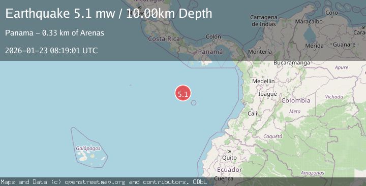 Map of SOUTH OF PANAMA