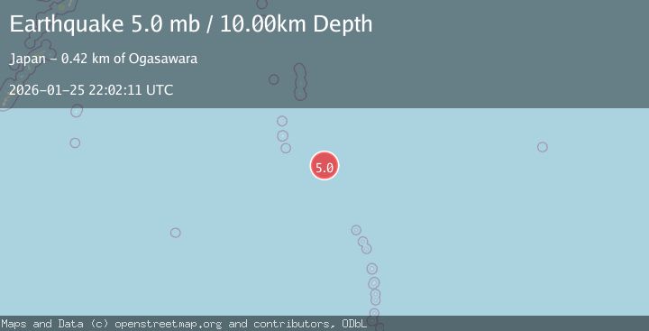 Map of VOLCANO ISLANDS, JAPAN REGION