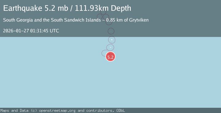 Map of SOUTH SANDWICH ISLANDS REGION