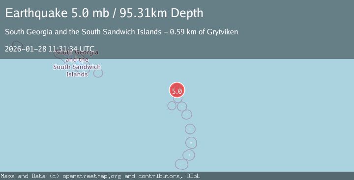 Map of SOUTH SANDWICH ISLANDS REGION